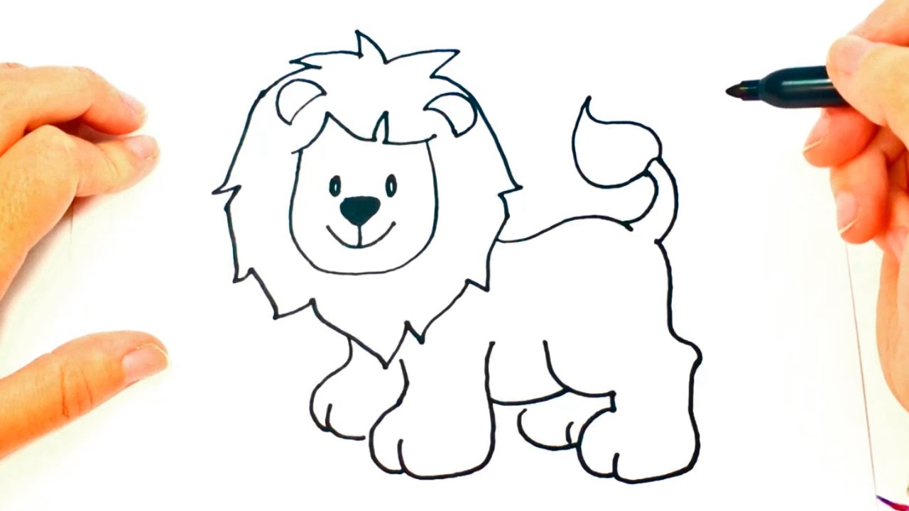 How to draw a Lion for kids | Lion Drawing Lesson Step by Step - YouTube