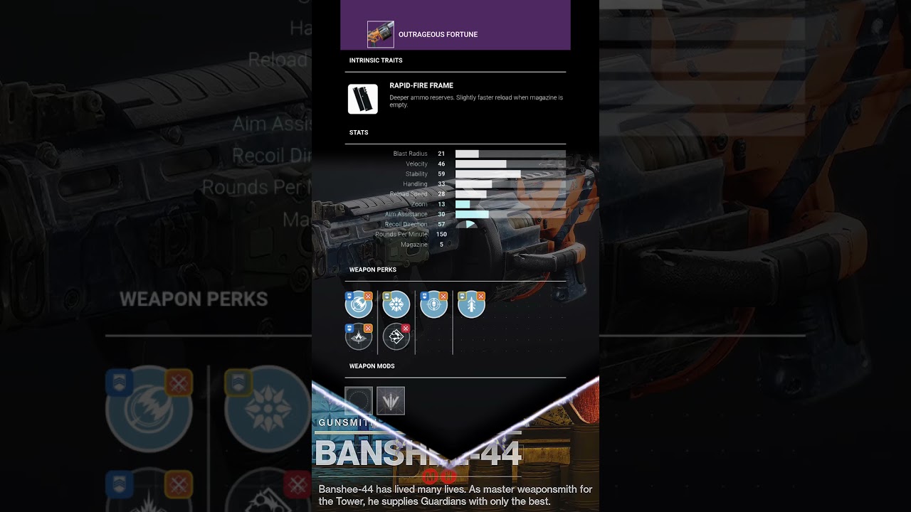 Destiny 2 Thursday Reset : 10/14/2021 : The 25th Hour Banshee Weapon Roll Report