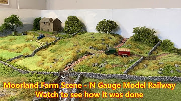 N Gauge Model Railway Layout Westmorland , Tunnel Top Scenic Series Part 3 Moorland Farm , Video #28