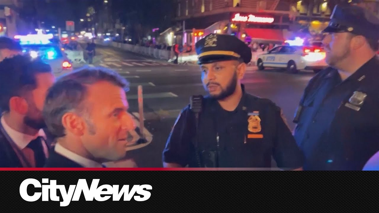 Trump's motorcade blocks Macron from crossing sidewalk: 'Everything is frozen for you'