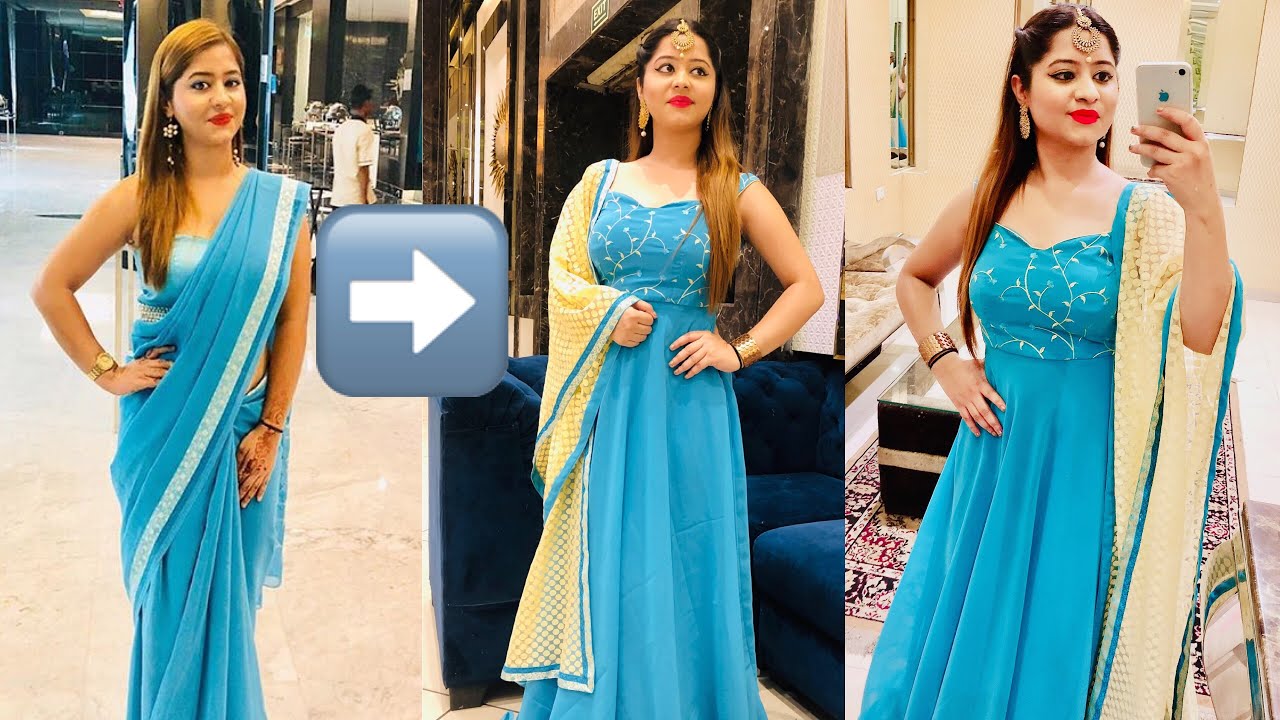 convert georgette saree into suit