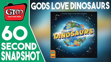 Gods Love Dinosaurs by Pandasaurus Games  | GTM Minute (A 60 Second #Tabletopgaming Snapshot)