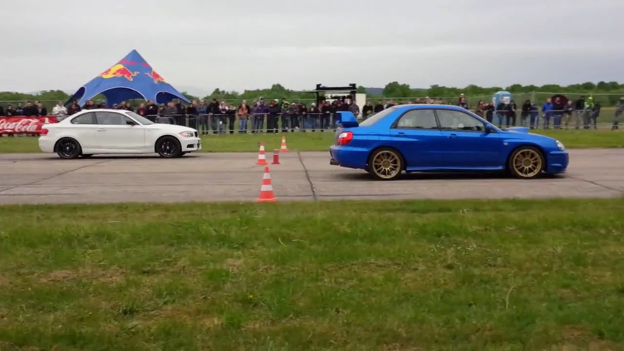 BMW 135i vs Subaru Impreza WRX STI YouTube
