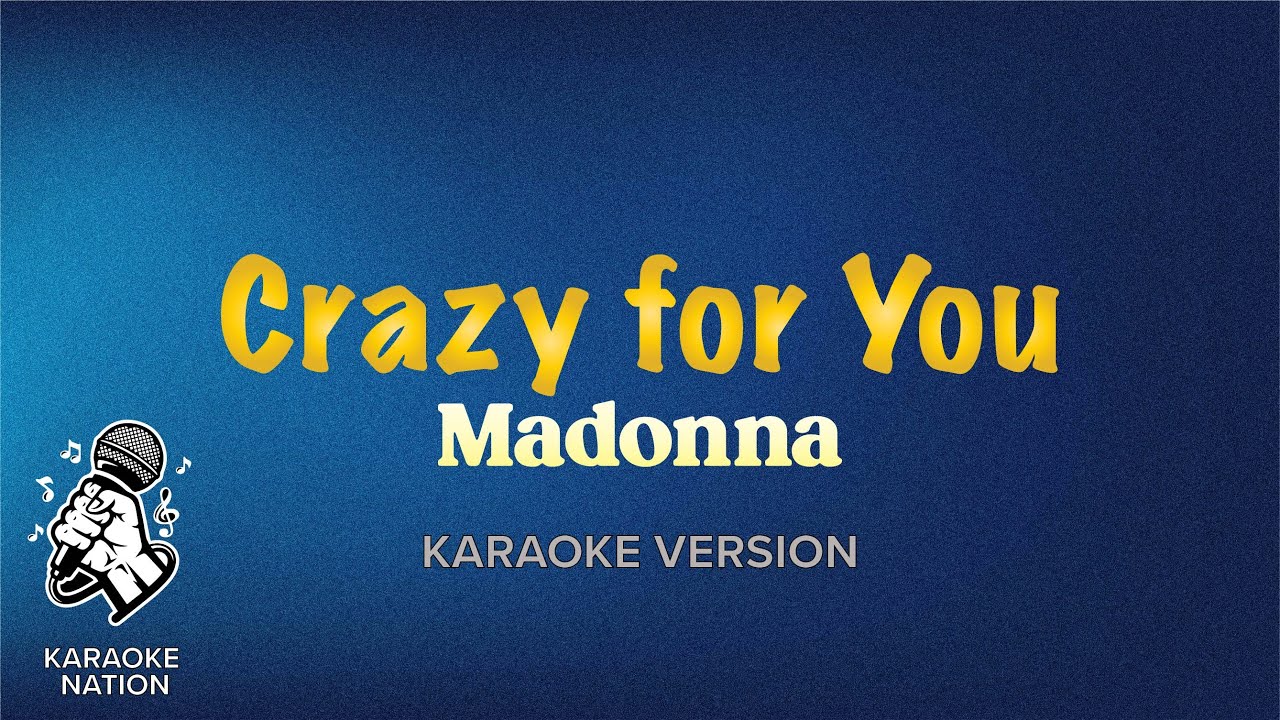 Madonna Crazy for You (Karaoke Song with Lyrics) YouTube