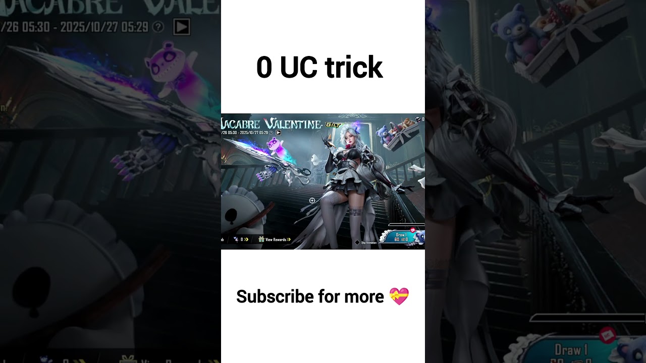 how to get Macabre Valentine 10 UC in BGMI for free NO hack ,100 % legit trick , 