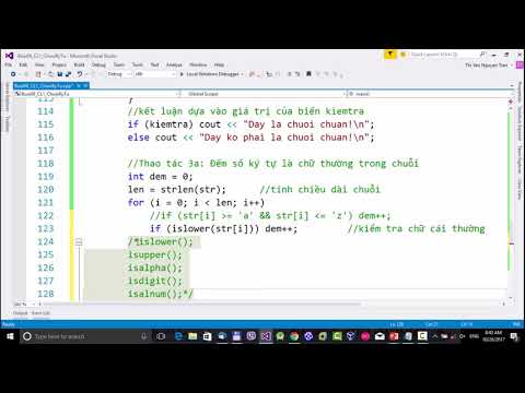 Video Nhập môn lập trình UTE: (Buổi 09_5) Chuỗi ký tự - Đếm... - youtube