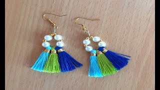 DIY Tassel Earrings II Beaded Tassel Earrings