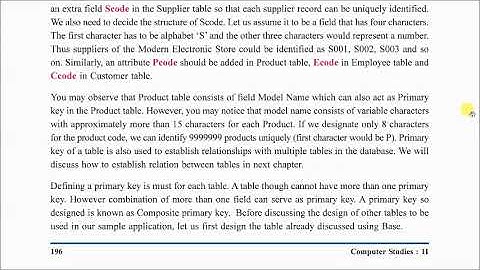 CLASS-XI (COMP.) | Ch 9 Introduction to Database Management System | Part 5