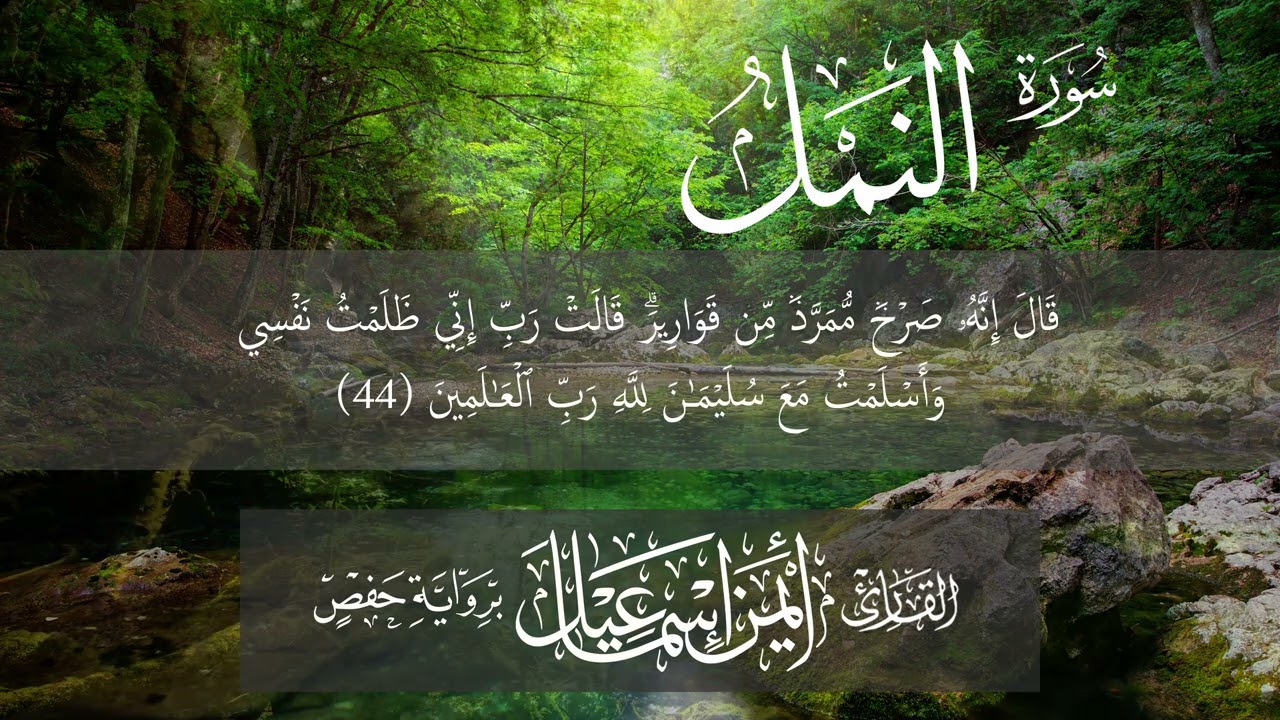 027 سورة النمل | القارئ أيمن إسماعيل | رواية حفص عن عاصم | 2025