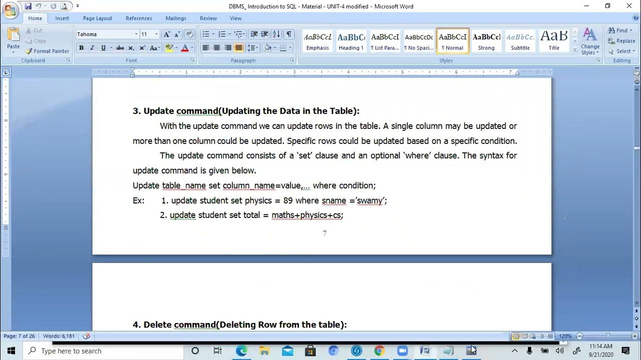 Selection and projection operation in sql youtube