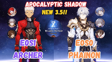 NEW Apocalyptic Shadow 3.5 Difficulty 4 | E0S1 Archer & E0S0 Phainon Sustainless | Honkai Star Rail