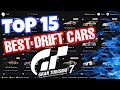 Top 15 best drift car gran turismo 7  setting screen x15