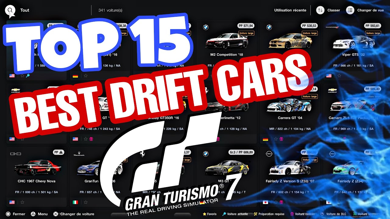 TOP 15 BEST DRIFT CAR GRAN TURISMO 7 !!!! setting screen x15 YouTube