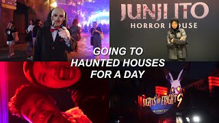 Going to haunted houses for a day | Junji Ito & NOF | VLOG