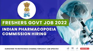 MSc Freshers Govt Job at Indian Pharmacopoeia Commission screenshot 5