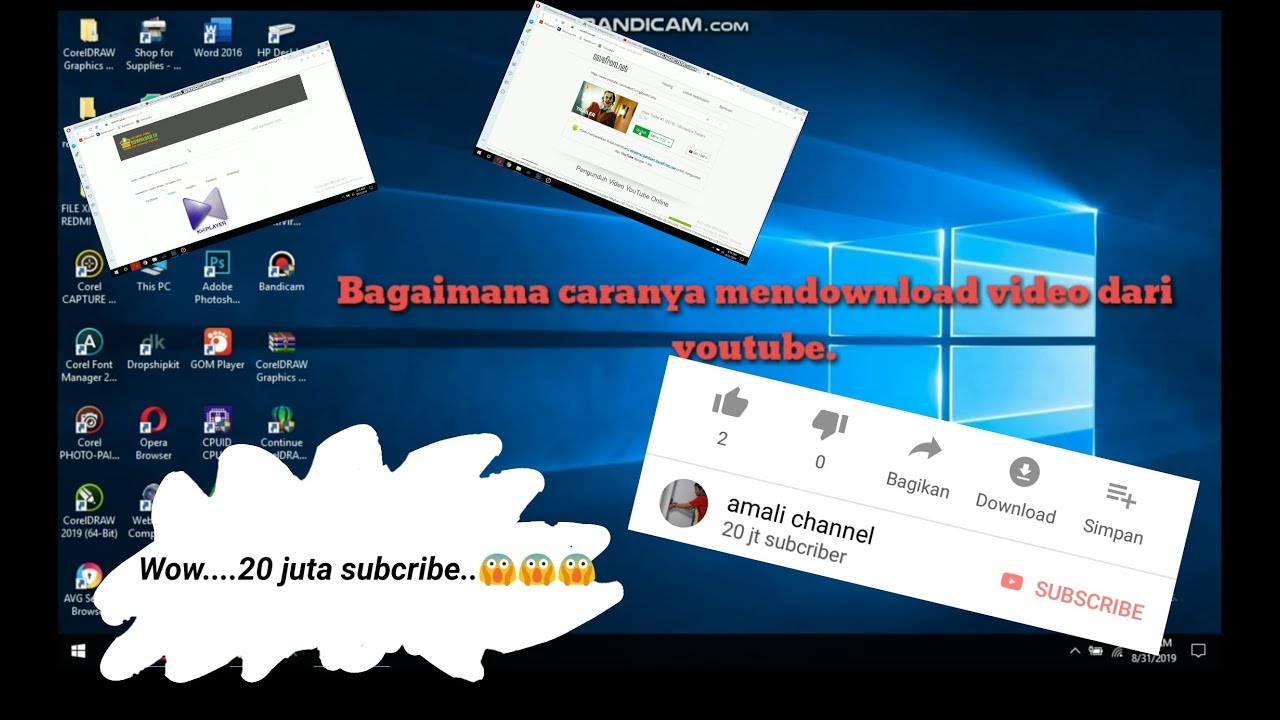CARA MENDOWNLOAD VIDEO DARI YOUTUBE KE LAPTOP - YouTube