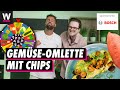 Gemüse-Omelette mit Chips Rezept | Gemüseroulette mit Nico und Noah Bachofen