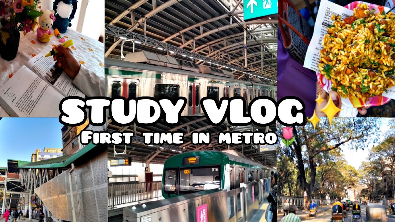 STUDY VLOG: First time in metro l study vlog l snacks l SSC 25 l ...