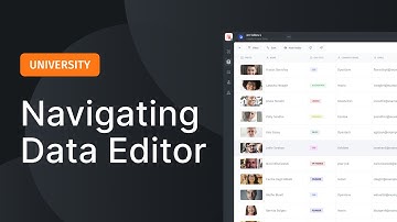 Data Editor - How to navigate the Data Editor interface