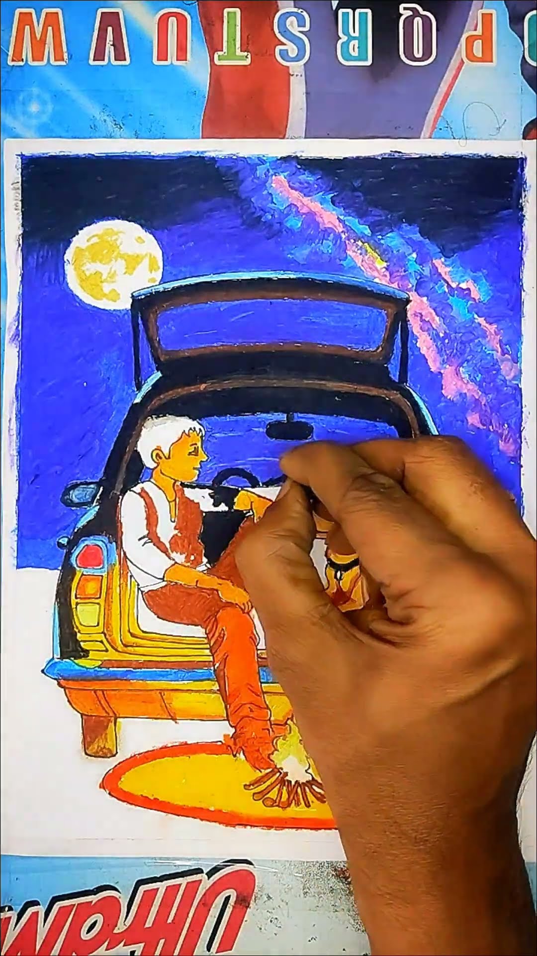 Midnight Memories: Drawing a Dreamy Night Drive