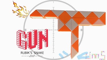 Rubik’s snake 24 : GUN - Step by step & SLOW