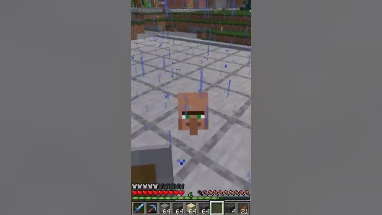 how to get villager head in minecraft survival 😂😂😂😂 shorts YouTube