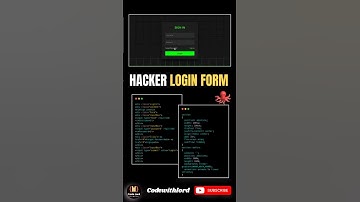 Hacker look Login Form #shorts #viral #trending #CodewithLord