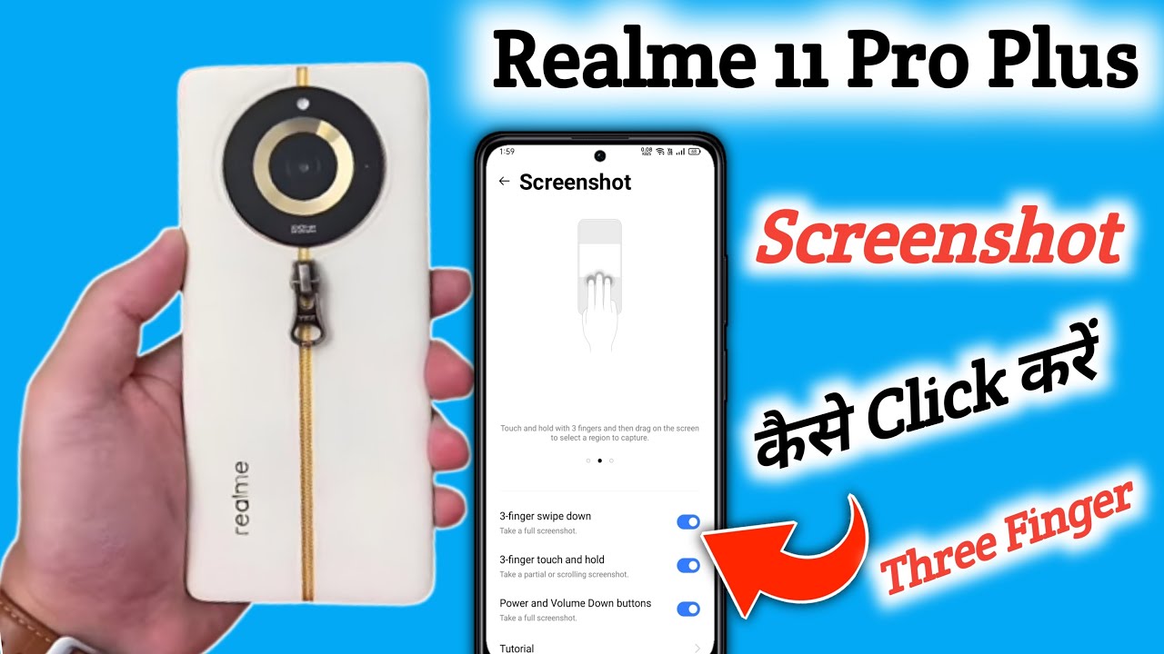 How to take screenshot in Realme 11 pro plus / Realme 11 pro plus