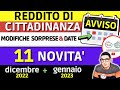 REDDITO DI CITTADINANZA DICEMBRE e GENNAIO 2023 ➡ 11 NOVITÀ CAMBIAMENTI TUTTE le DATE ISEE CONGUAGLI