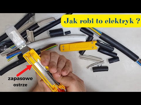 Zdejmowanie powłoki izolacyjnej z kabli i przewodów - jak to robi elektryk - narzędzie jokari