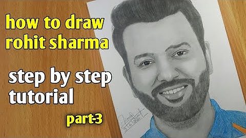 Artist avinash uploaded: how to draw rohit sharma //step by step//tutorial for beginners(part-3)