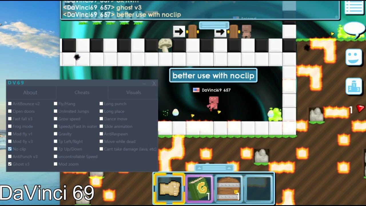 DV69 Growtopia 2.988 trainer (32 bits), (V2 for 2.988 update in the