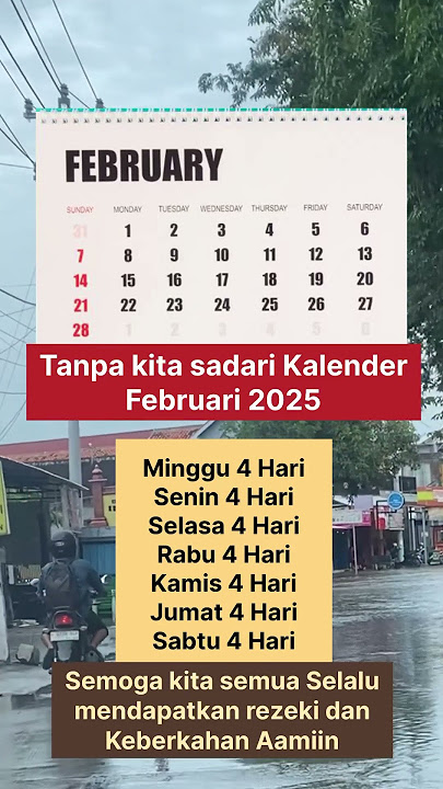 Jumlah hari bulan Februari 2025 #beritaterkini #shorts #february #kalendar