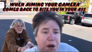 FRAUDITOR RECEIVES STREET JUSTICE FROM HOME-LESS LADY THAT SHE HAS BEEN HARASSING IN THE PAST