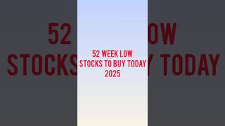 52 week low stocks to buy today 52 week low stocks to buy #52weeklow  #stockmarket #shorts