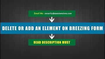 How to delete or add an element on Breezing Form Joomla