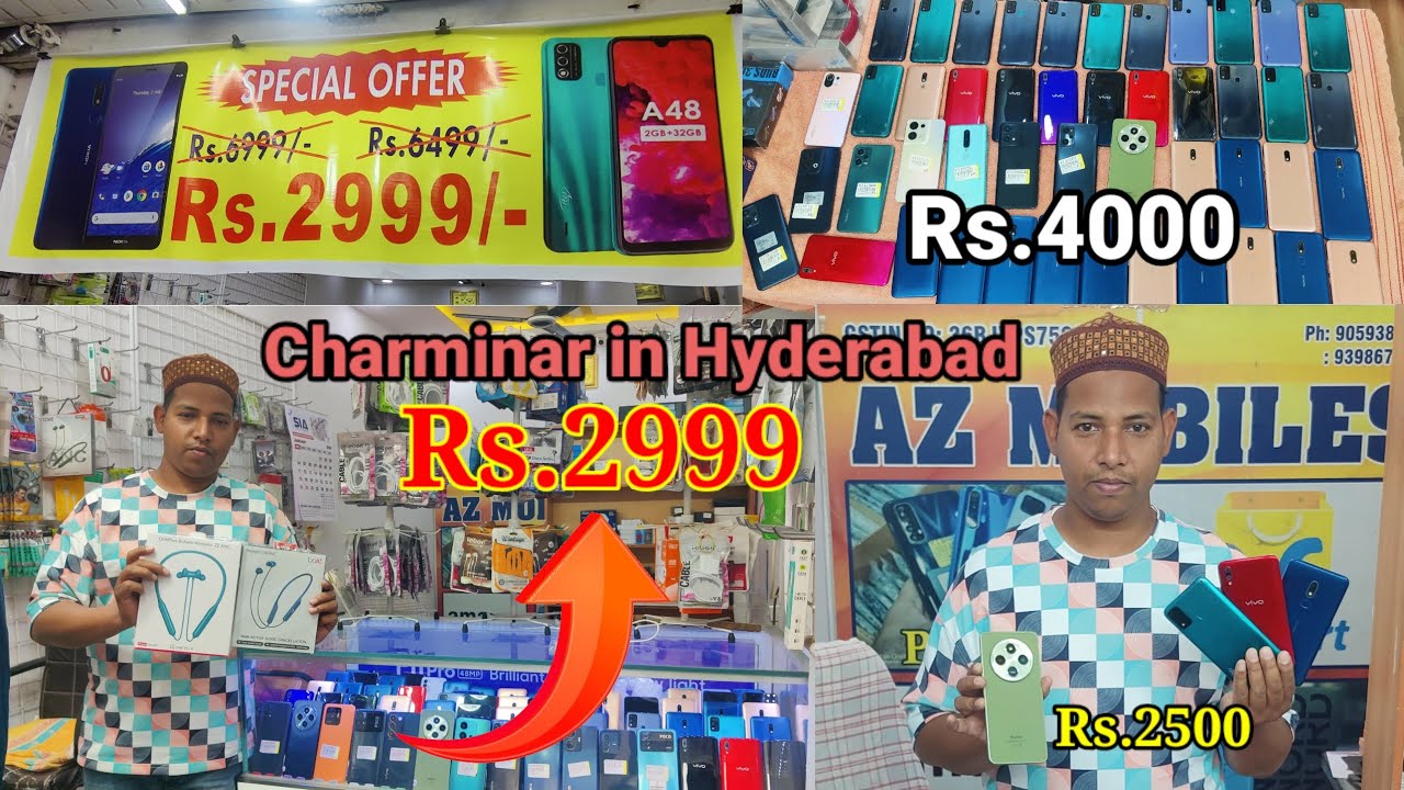 iPhone Cheapest Rs.2999Charminar Market in Hyderabad 🔥|3000./Second Hand Mobile | Sale | iPhone14