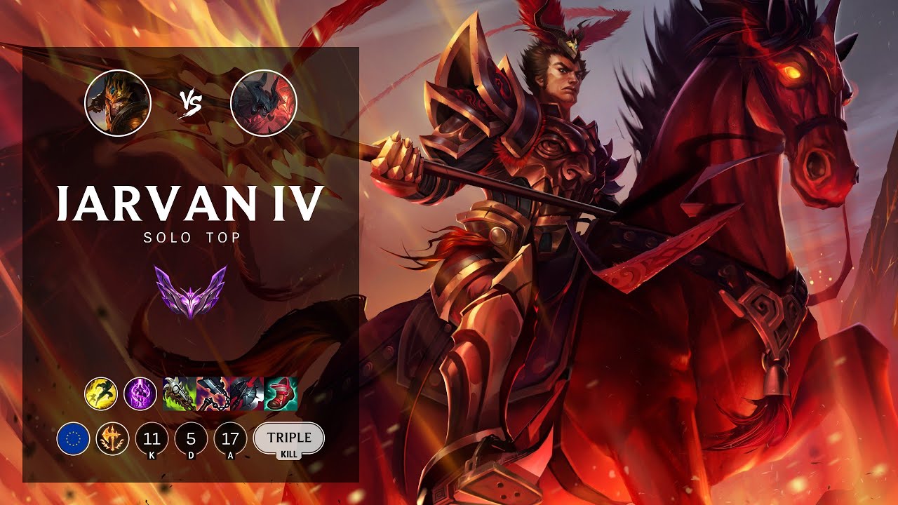 Jarvan IV Top vs Aatrox - EUW Master Patch 12.18