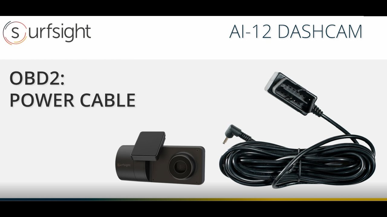 Surfsight AI-12 Installation Process: Using an OBD-II Power Cable 