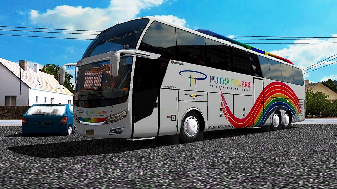 Setra 315 для етс 2. Винил на машине из игры Bus Indonesia.