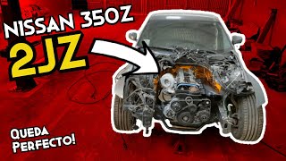 QUEDA PERFECTO! 🤩 MONTAMOS el motor Toyota 2JZ en el Nissan 350Z! | NISSAN 350Z 2JZ SWAP!