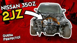 QUEDA PERFECTO!  MONTAMOS el motor Toyota 2JZ en el Nissan 350Z! | NISSAN 350Z 2JZ SWAP!