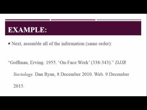 Mla Formatting How To Cite A Webpage Without An Author Youtube