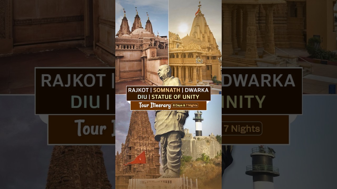 Gujarat Tour 8 Days Itinerary | Rajkot–Somnath–Dwarka–Diu–Statue of Unity #gujarattourism