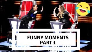 The Voice usa| Funny Moments blind auditions | PART 1