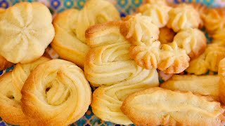 DANISH Butter Cookies | Only 4 INGREDIENTS easy and  best butter Cookies