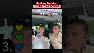 Ranking Funniest Make A Word Challenge #make a word #challenge #fyp #shorts