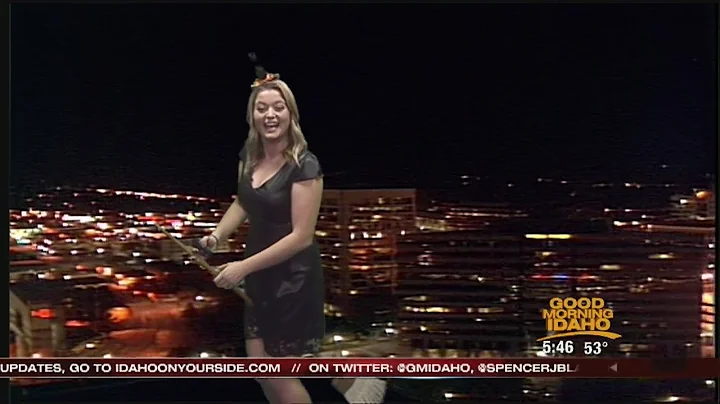 Dani Beckstrom Riding Her Broom Over Boise