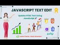 🖥️ JavaScript DOM Change Text Content in Tamil | Update HTML Text Using JavaScript 🚀