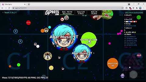 AGAR.IO WITH BOTS OP-BOTS.COM - 60 K MASS !!! | Agar Music YT